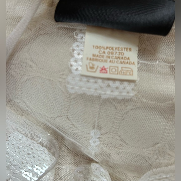 Pam Chorley sheer ivory  sequin maxi dress cover angelcore fairycore One Size - Picture 8 of 8